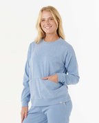 Rip Curl Cosy Fleece Sweatshirt-Blue Marle