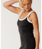Rip Curl Retro Swell Mini Dress-Washed Black