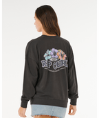 Rip Curl Bells Heritage Crew Sweatshirt-Washed Black
