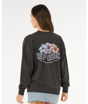 Rip Curl Bells Heritage Crew Sweatshirt-Washed Black