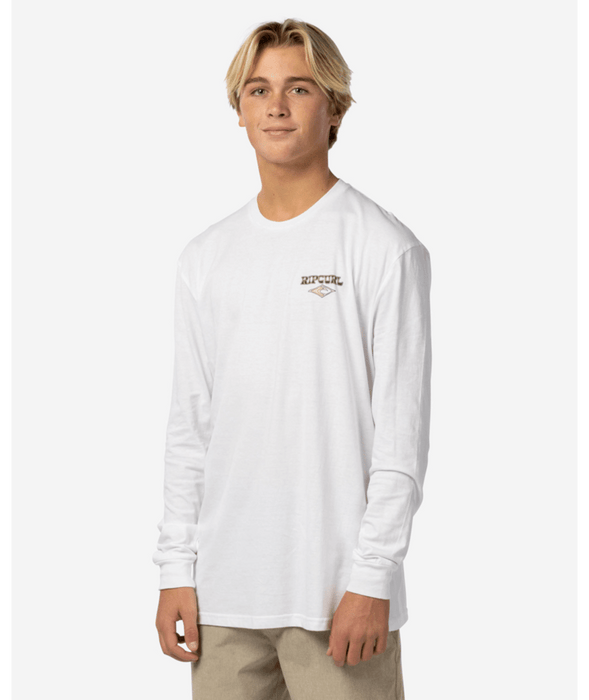 Rip Curl Shred Till Dead L/S Tee-White