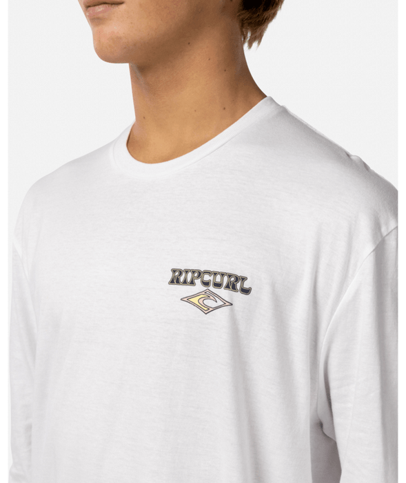 Rip Curl Shred Till Dead L/S Tee-White