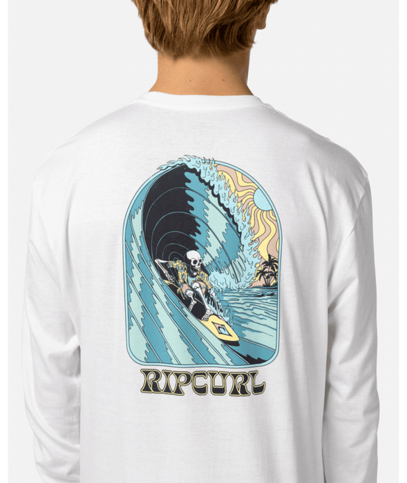 Rip Curl Shred Till Dead L/S Tee-White