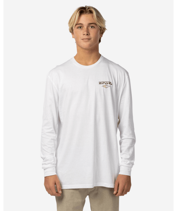 Rip Curl Shred Till Dead L/S Tee-White