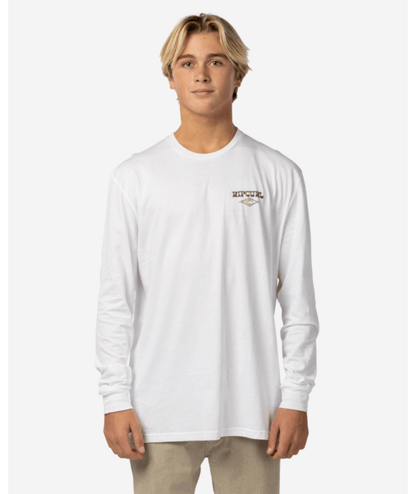 Rip Curl Shred Till Dead L S Tee White REAL Watersports