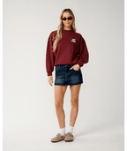 Rip Curl Sports Dept Crew Sweatshirt-Dark Plum