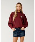 Rip Curl Sports Dept Crew Sweatshirt-Dark Plum