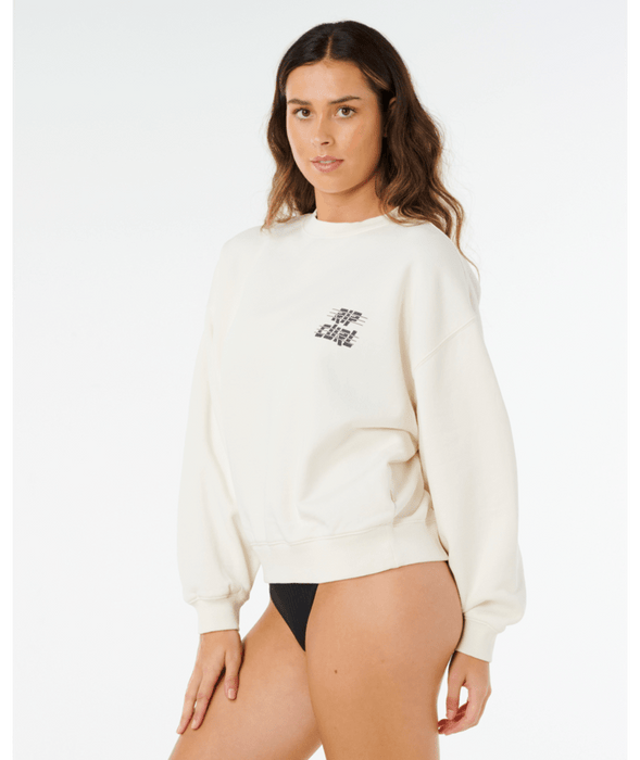 Rip Curl Sports Dept Crew Sweatshirt-Bone
