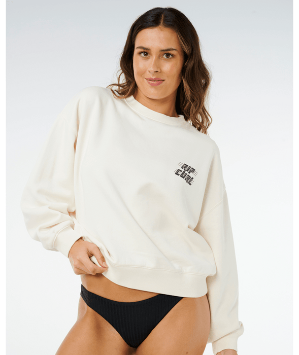 Rip Curl Sports Dept Crew Sweatshirt-Bone