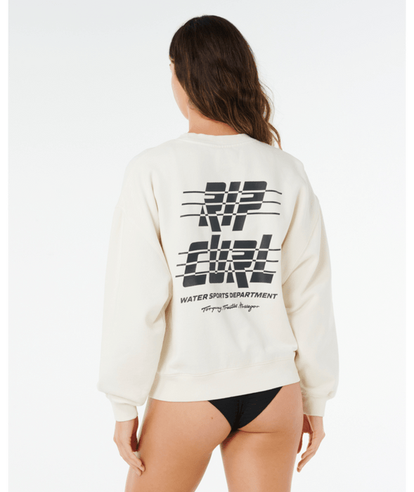 Rip Curl Sports Dept Crew Sweatshirt-Bone