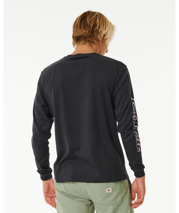 Rip Curl Fade Out Icon L S Tee Black Purple REAL Watersports rip-curl-fade-out-icon-l-s-tee-black-purple-real-watersports