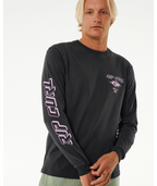 Rip Curl Fade Out Icon L/S Tee-Black/Purple