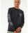 Rip Curl Fade Out Icon L/S Tee-Black/Purple