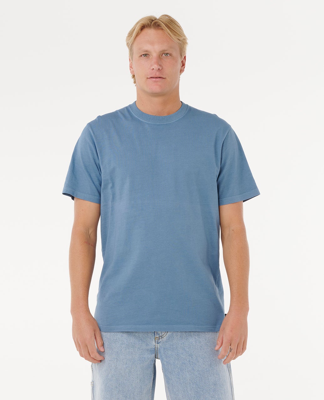 Rip Curl Plain Wash Tee-Bluefin