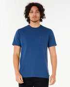 Rip Curl Plain Pocket Tee-Washed Navy