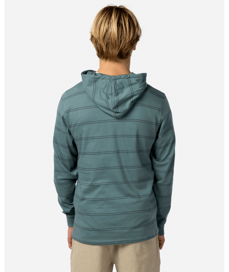 Bluestone Rip Rip Curl Plain Stripe Hooded L/S Tee-Bluestone — REAL Watersports