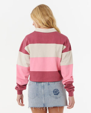 Rip Curl Keepsakes Rugby L/S Shirt-Pink