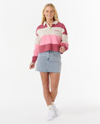 Rip Curl Keepsakes Rugby L/S Shirt-Pink