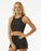 Rip Curl Cosy Crop Tank-Black Marle