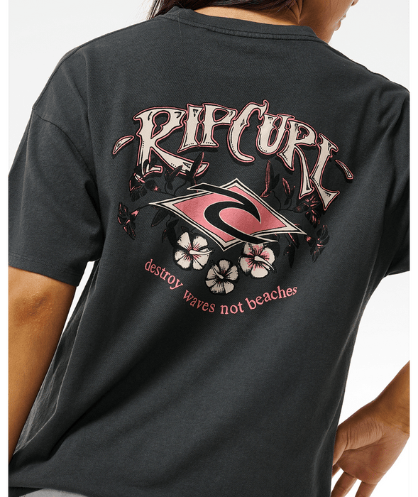 Rip Curl Re-Issue Heritage Tee-Washed Black
