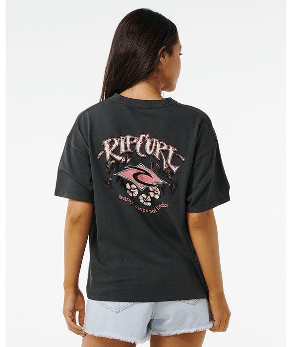 Rip Curl Re-Issue Heritage Tee-Washed Black