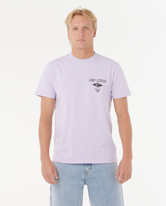 Rip Curl Fade Out Icon Tee-Iced Lavender