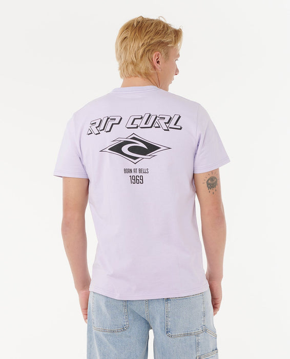 Rip Curl Fade Out Icon Tee-Iced Lavender