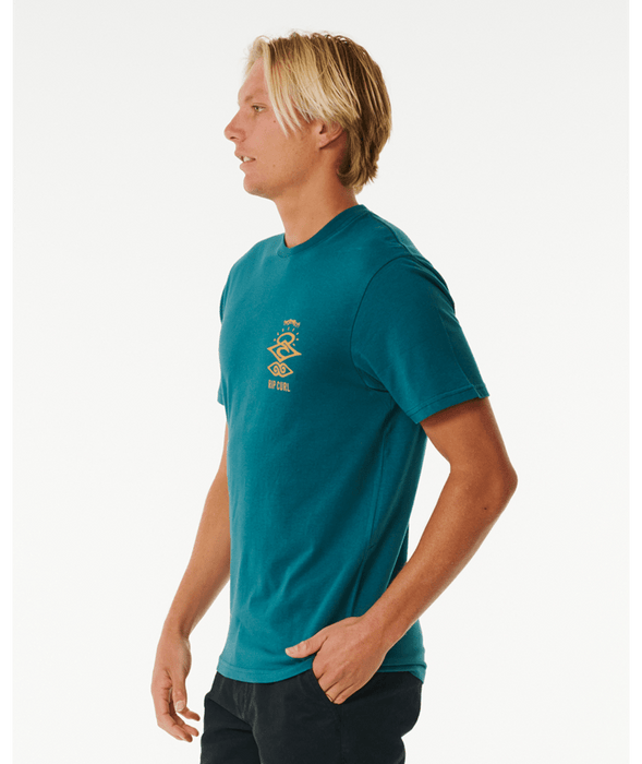 Rip Curl Search Icon Tee-Blue Green