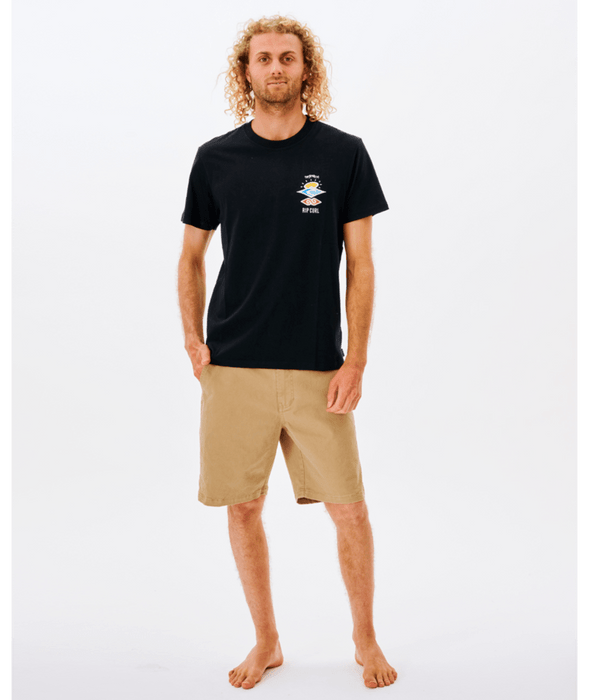 Rip Curl Search Icon Tee-Black