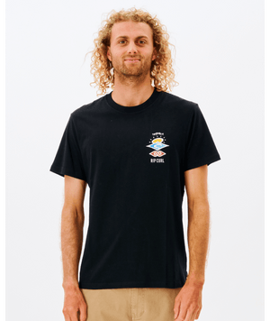 Rip Curl Search Icon Tee-Black