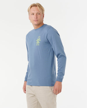 Rip Curl Search Icon L/S Tee-Bluefin