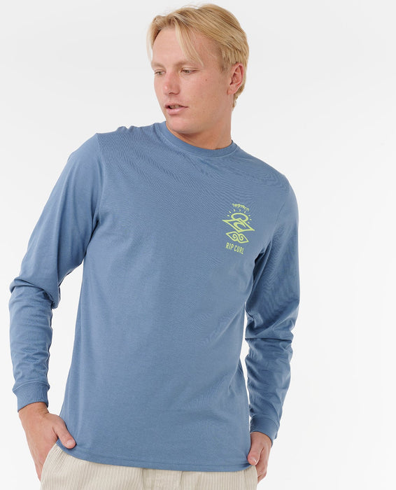 Rip Curl Search Icon L/S Tee-Bluefin