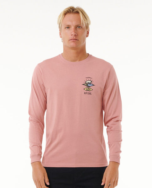 Rip Curl Search Icon L/S Tee-Mushroom — REAL Watersports