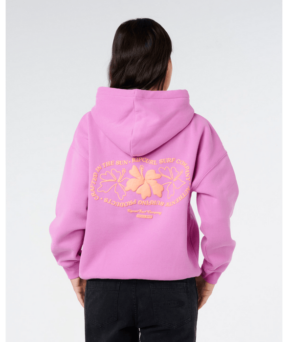Rip Curl Topanga Canyon Heritage Hood Sweatshirt-Purple Pink