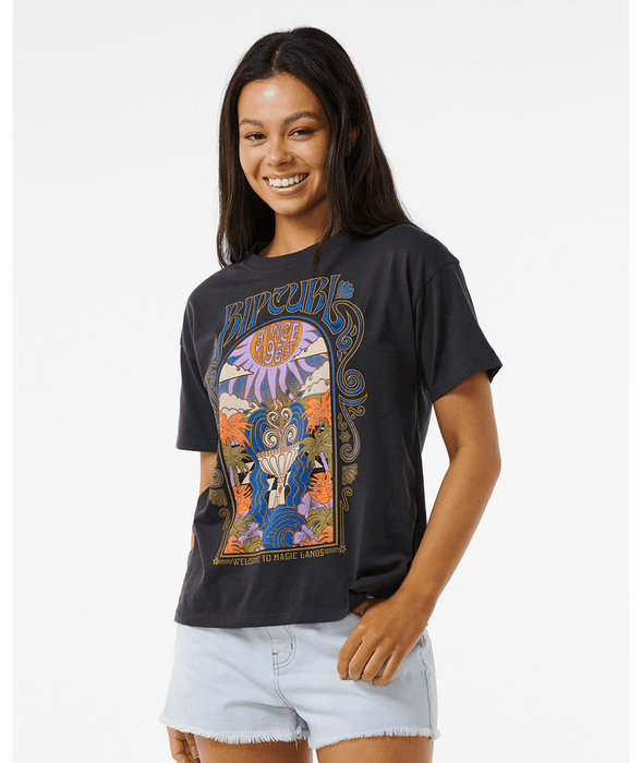 Rip Curl Alchemy Relaxed Tee-Washed Black