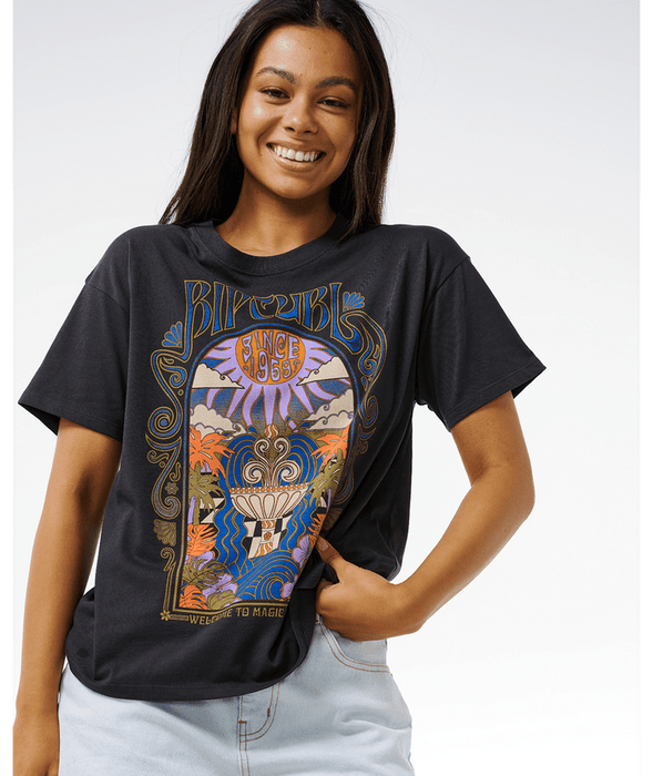 Rip Curl Alchemy Relaxed Tee-Washed Black