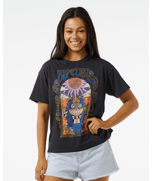 Rip Curl Alchemy Relaxed Tee-Washed Black