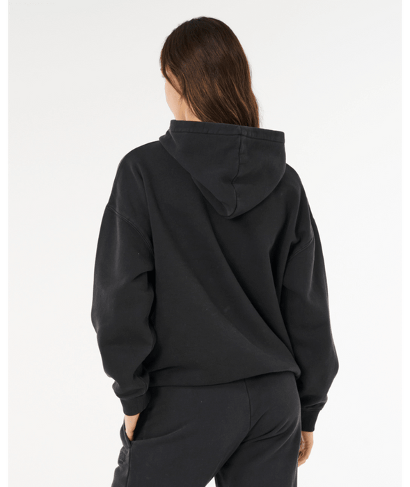 Rip Curl Varsity Sports Oversized Sweatshirt-Black