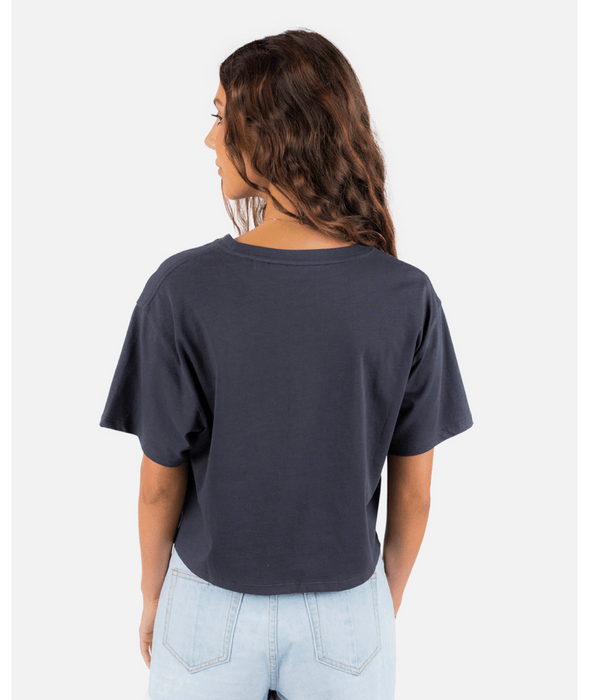 Rip Curl Soaring Crop Tee-Washed Black