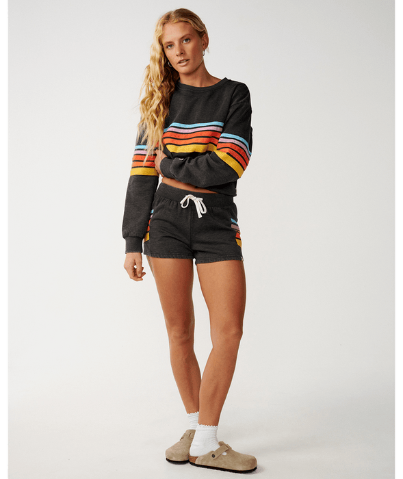 Rip Curl Surf Revival Relaxed Crew Sweatshirt-Washed Black