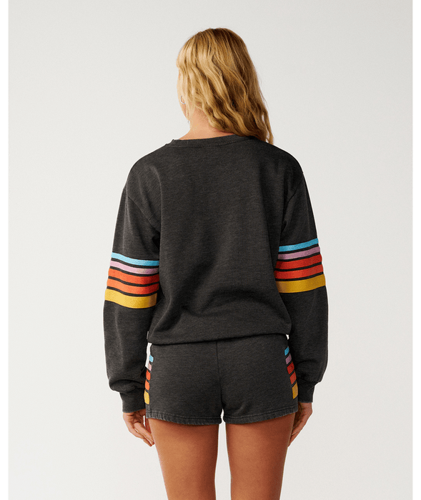 Rip Curl Surf Revival Relaxed Crew Sweatshirt-Washed Black