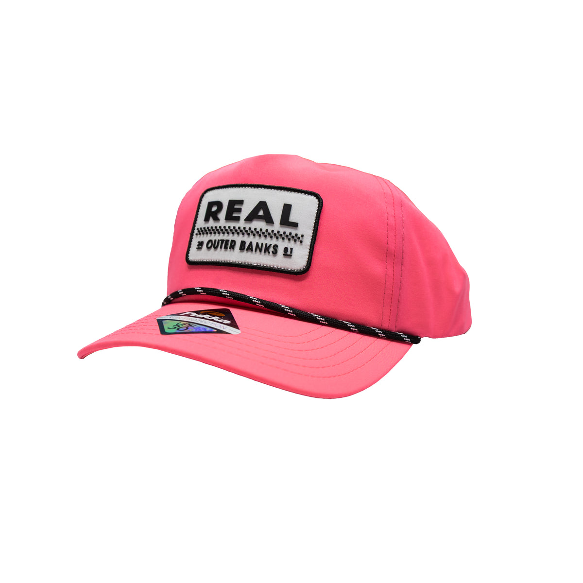 REAL Checkered Patch Hat-Neon Pink