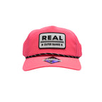 REAL Checkered Patch Hat-Neon Pink