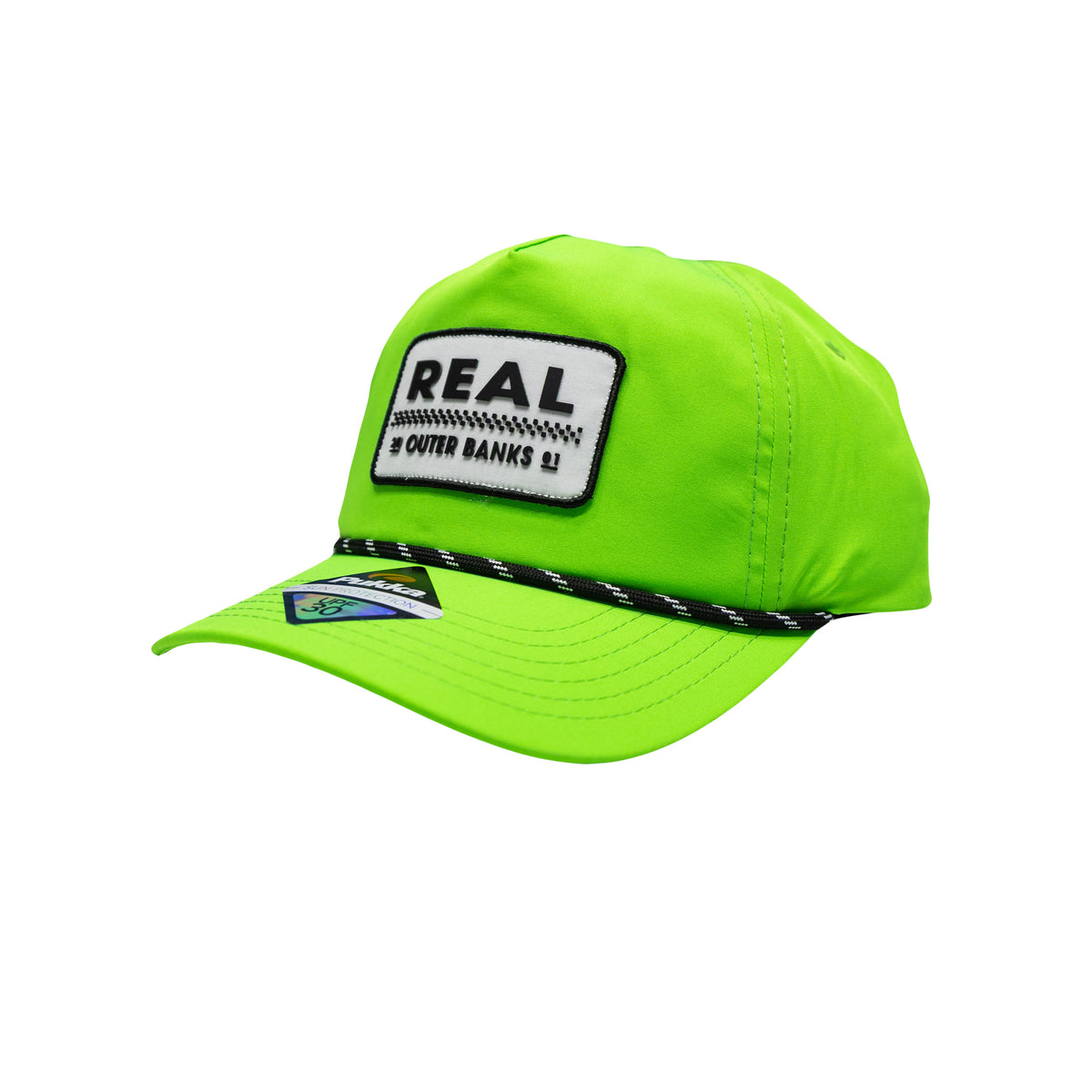 REAL Checkered Patch Hat-Neon Green