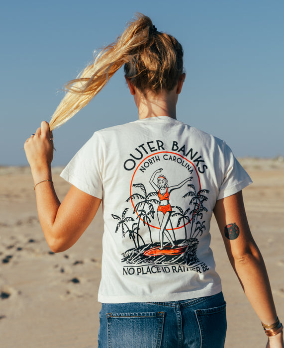 REAL Sink Or Swim Tee-Vintage White