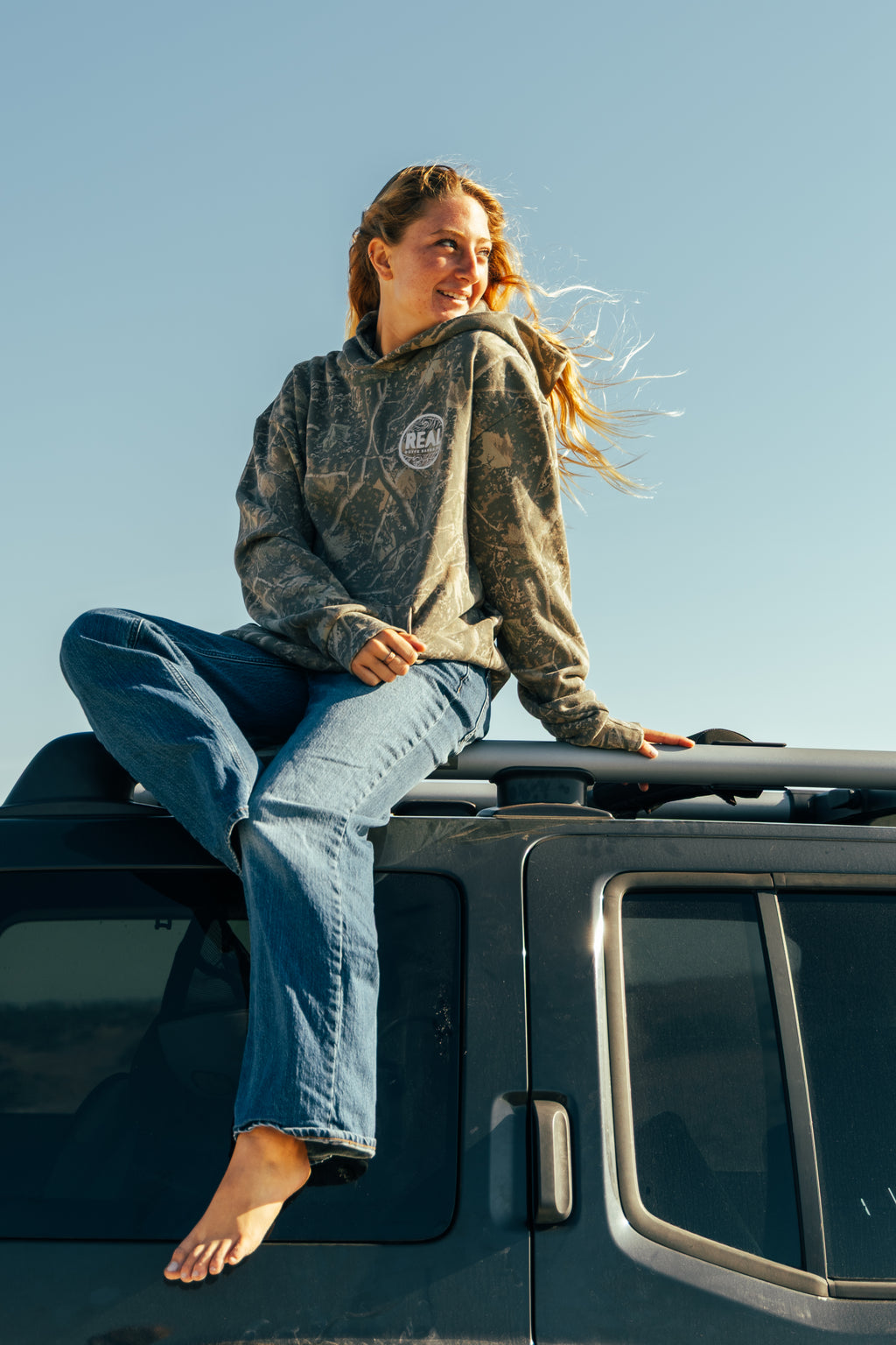 REAL Outer Banks Map Hooded Sweatshirt-Desert Camo