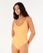 Rip Curl Premium Surf Cheeky One Piece-Electric Peach