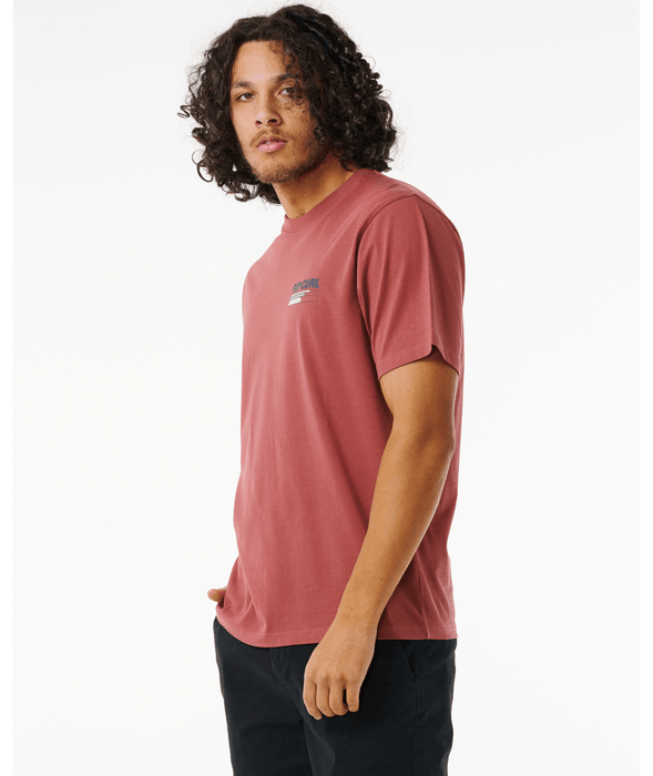 Rip Curl Surf Revival Line Up Tee-Apple Butter