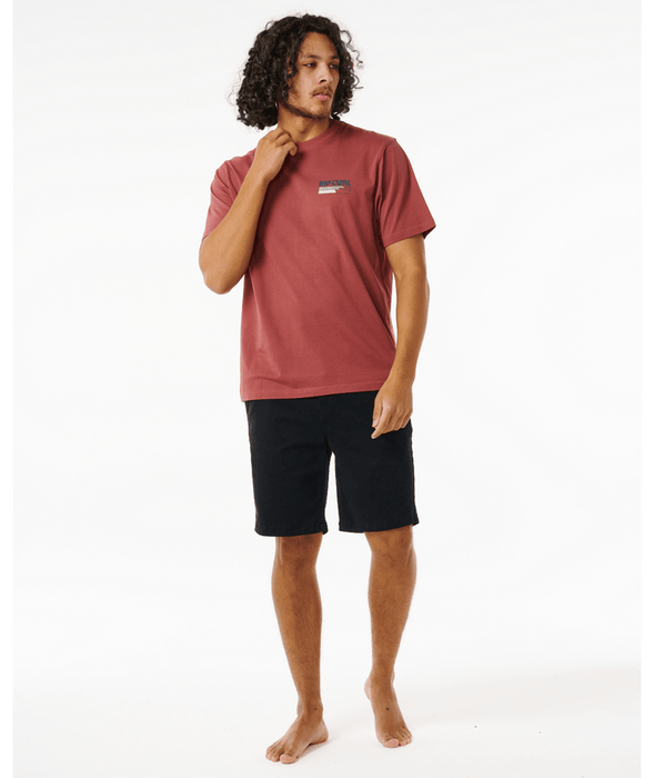 Rip Curl Surf Revival Line Up Tee-Apple Butter