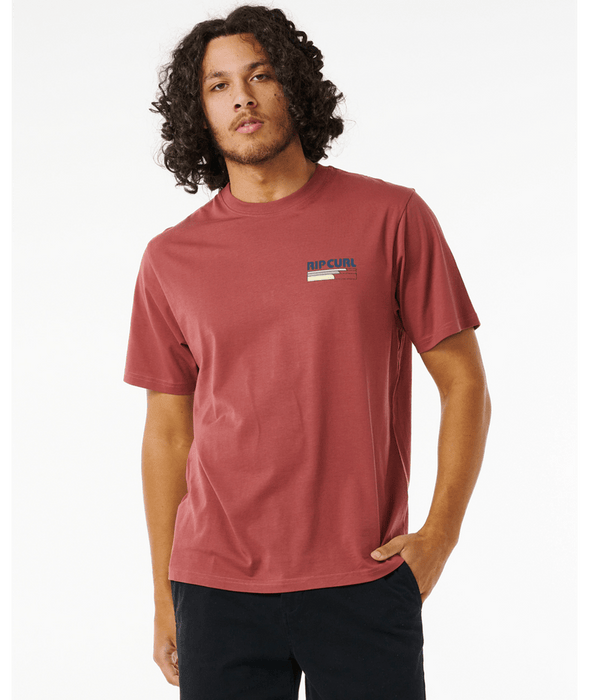 Rip Curl Surf Revival Line Up Tee-Apple Butter